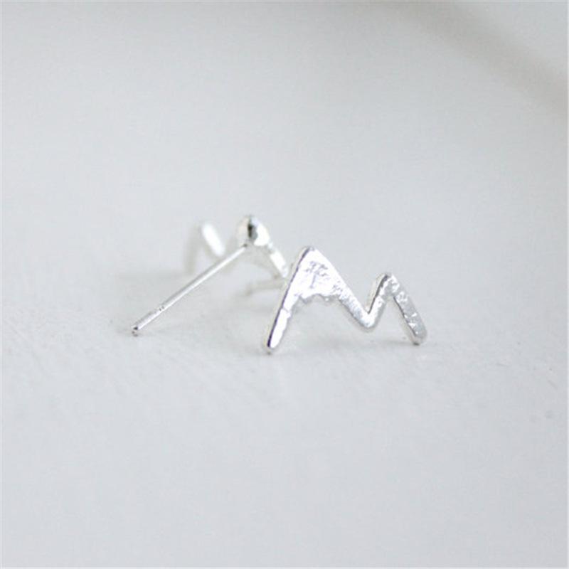 Earrings simple personality mountain peak earrings jewelry earrings special offer