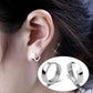 Fashion silver-plated round unisex earrings simple personality ear buckle Taobao jewelry
