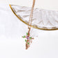 Necklace Creative Leaf Wrapping Cross Pendant Women's Diamond Necklace Accessories