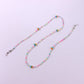 Jewelry rainbow round beads transparent color rice beads glasses chain ladies mask non-slip lanyard