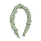 F42 candy color small clear fabric headband simple solid color rhinestone hair accessories design sense of folds net red headband