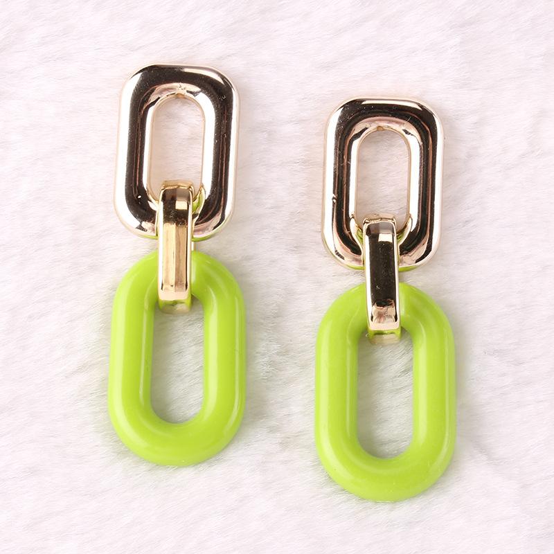 Jewelry Dongdaemun Element Resin Simple Earrings S925 Silver Needle Creative Temperament Earrings