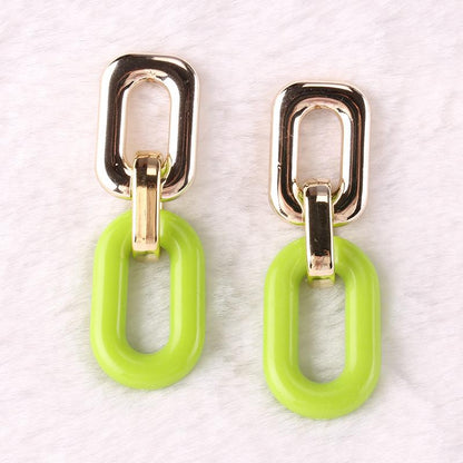 Jewelry Dongdaemun Element Resin Simple Earrings S925 Silver Needle Creative Temperament Earrings