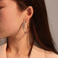 Old bronze leaf earrings ins fashion personality ethnic metal feather earrings