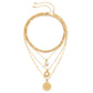 Jewelry Temperament Retro Pearl Sunflower Pendant Necklace Versatile Metal Chain Clavicle Necklace