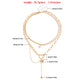 Pastoral Retro Geometric Love Butterfly Combination Necklace French Elegant Imitation Pearl Beaded Chain Necklace