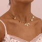 Jewelry simple and adjustable clover butterfly pendant necklace female cold ins female necklace