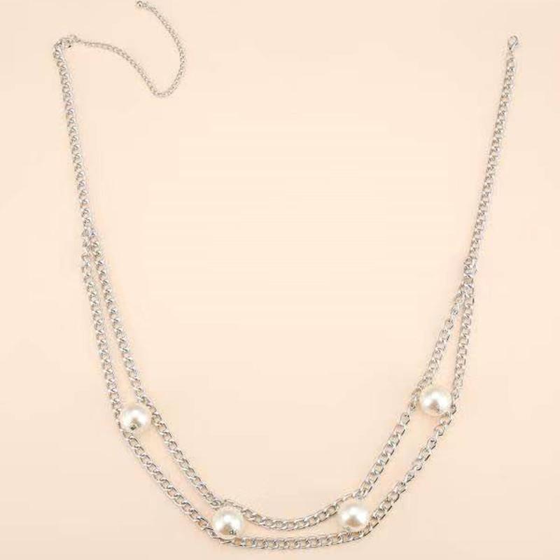 Hip-hop pants chain female detachable double-layer pants hanging chain decoration punk belt trousers chain INS metal accessories