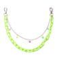 Jewelry Acrylic Double Chain Keychain Pendant Hip Hop Pants Chain Fashion Peach Heart Decoration