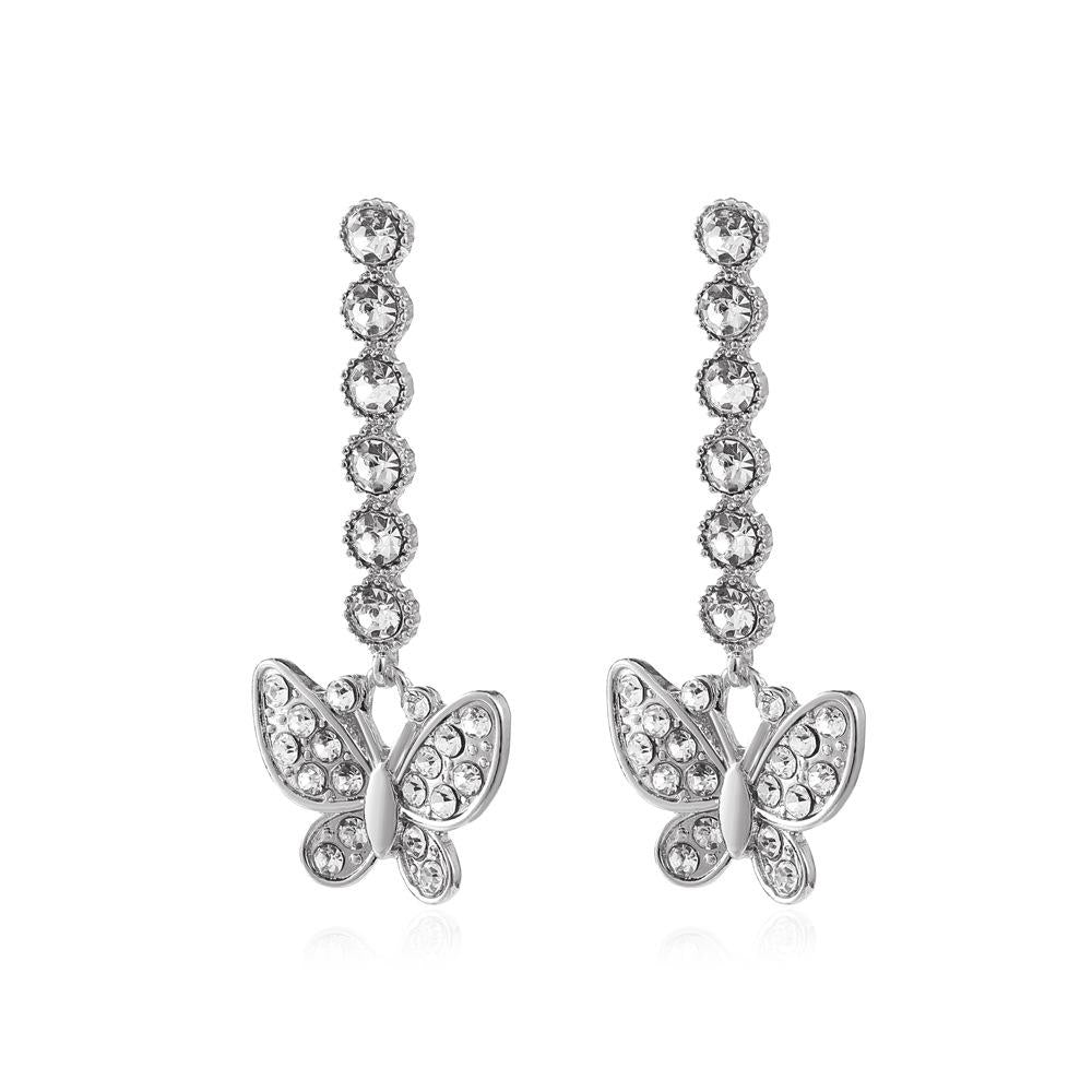 Simple zircon butterfly earrings niche design personality temperament earrings net red ins earrings women