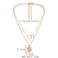 ins double-layer rose coin irregular circle necklace simple fashion all-match ladies clavicle chain