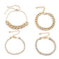 Jewelry Simple Retro Full Diamond Cuban Chain Bracelet Personality Punk Diamond Chain Bracelet Set