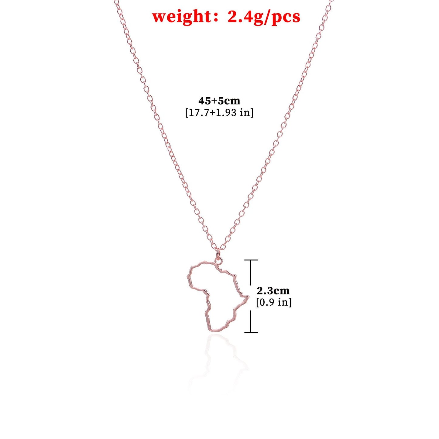 Jewelry Hollow Africa Map Pendant Necklace Female Personality Versatile Simple Fashion Necklace