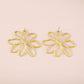 E1889 Jewelry Hollow Geometric Flower Earrings Metal Fashion Irregular Exaggerated Earrings