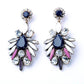 Fashion exaggerated luxury earrings atmospheric diamond earrings personality water drop color ear jewelry