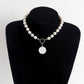 Jewelry ins mix and match shell bead beaded necklace round white mother-of-pearl pendant necklace female Choker