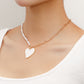 Jewelry Heart Imitation Pearl Necklace Niche Design Light Luxury Clavicle Chain Women's Fashion Commuting Necklace