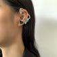 Jewelry Retro Drip Nectarine Heart Stud Earrings Fashion Creative Halloween Elf Wings Ear Bone Clip