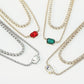 N1691 Niche Double-layer Claw Chain Necklace Baroque Retro Palace Light Luxury Fashion Rhinestone Necklace