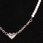 Necklace ins female hip-hop trend stainless steel collarbone chain fashion heart glass pearl necklace