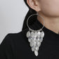 Jewelry Exaggerated Geometric Hollow Ring Earrings Personality Metal Sequin Tassel Long Earrings Women