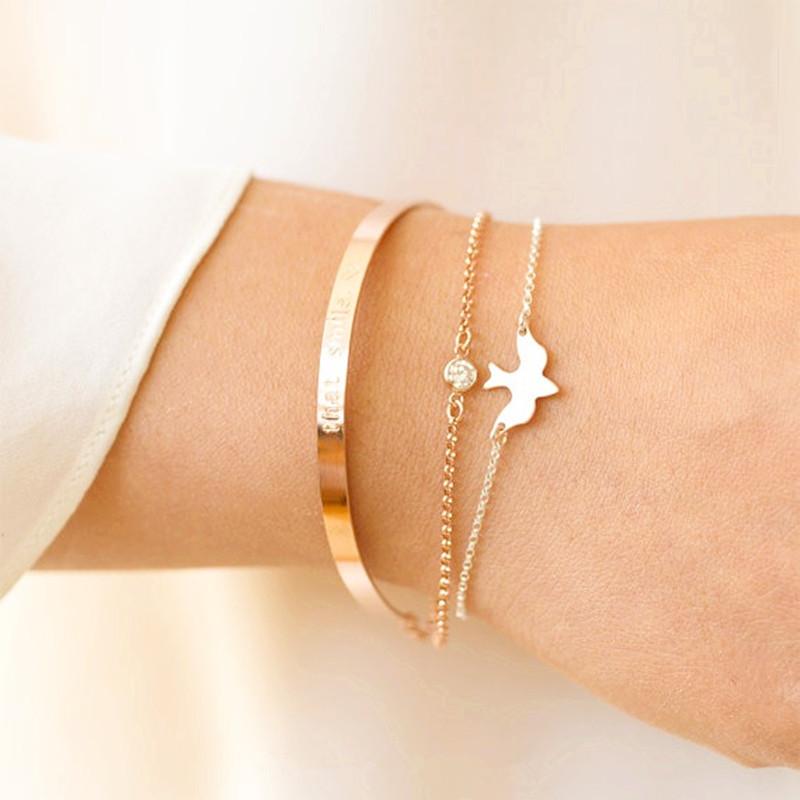 Small Animal Bracelet Exquisite Minimalist Bracelet Jewelry Simple Peace Dove Bracelet