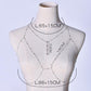 Sexy Exaggerated Beach Casual Body Clothing Chain Necklace Flash Diamond Pendant Tassel Necklace Chest Chain