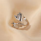 Angel devil ring gothic pterosaur open ring couple pair ring black tail ring dark trend jewelry