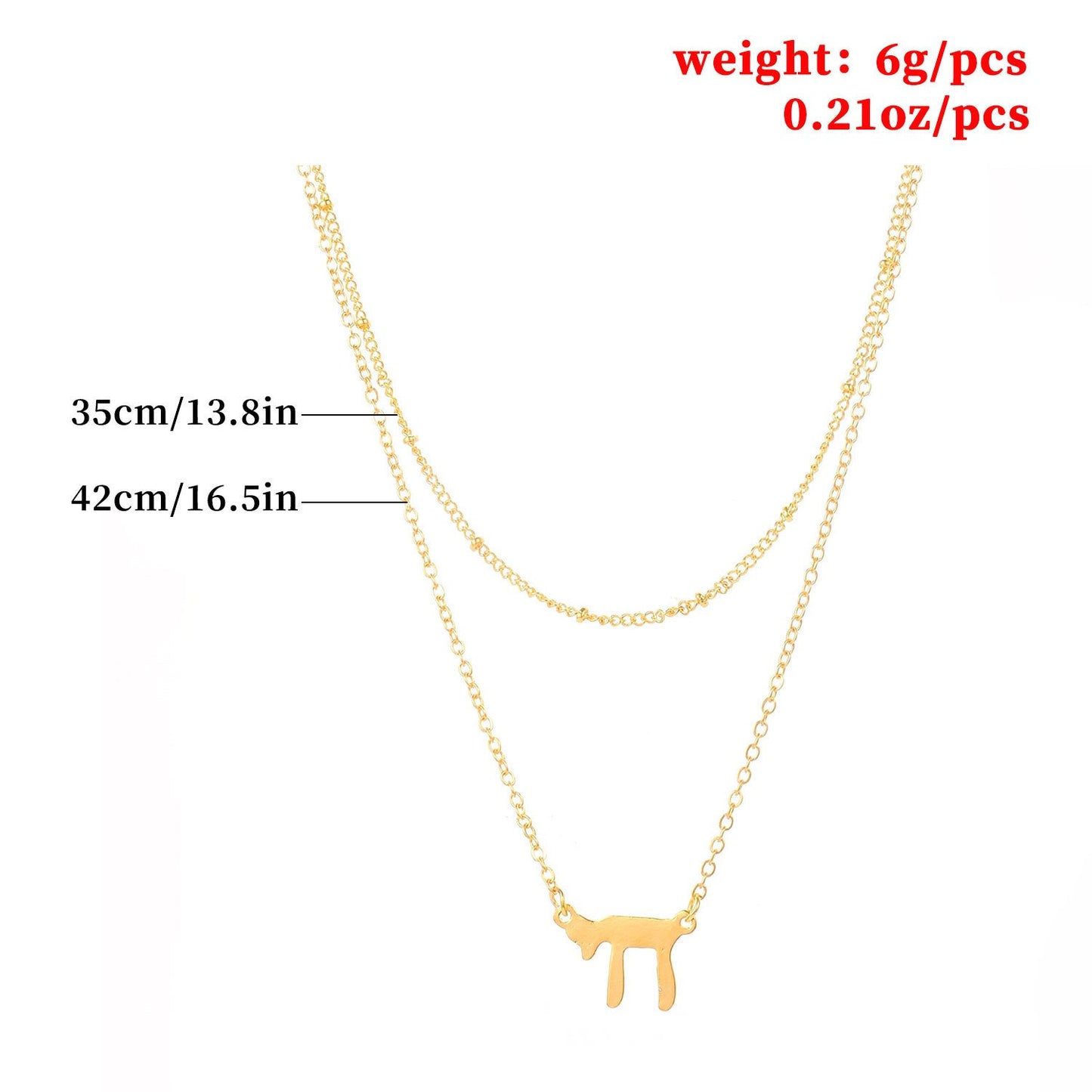 Jewelry Judaism Shiba Inu Pendant Necklace Ladies Bead Chain Religious Spindle Necklace Clavicle Chain