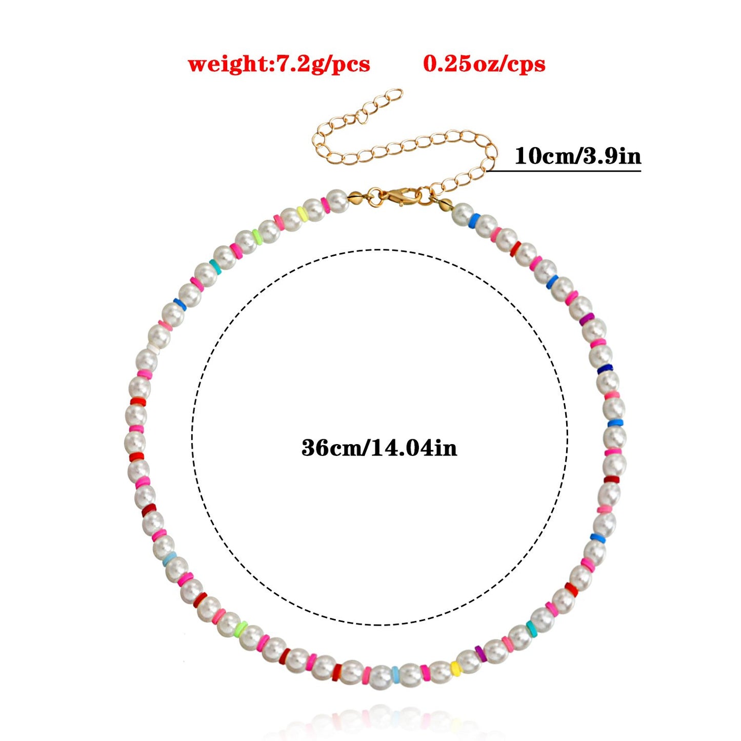 Jewelry Popular Imitation Pearl Color Soft Pottery Necklace Necklace Women's Street Shoot Pearl Necklace
