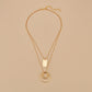 Fashion Simple Geometric Multilayer Round Hoop Pendant Necklace Ladies Accessories