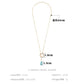 Jewelry Fashion Turquoise Circle Necklace Female Simple Handmade Alloy Necklace