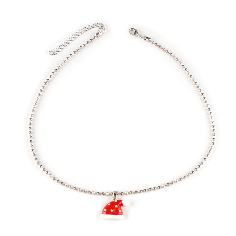 Jewelry Fashion Santa Claus Snowman Christmas Necklace Ball Chain Men and Women Accessories