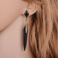 Bohemian Ethnic Jewelry Alloy Leaf Feather Earrings Earrings
