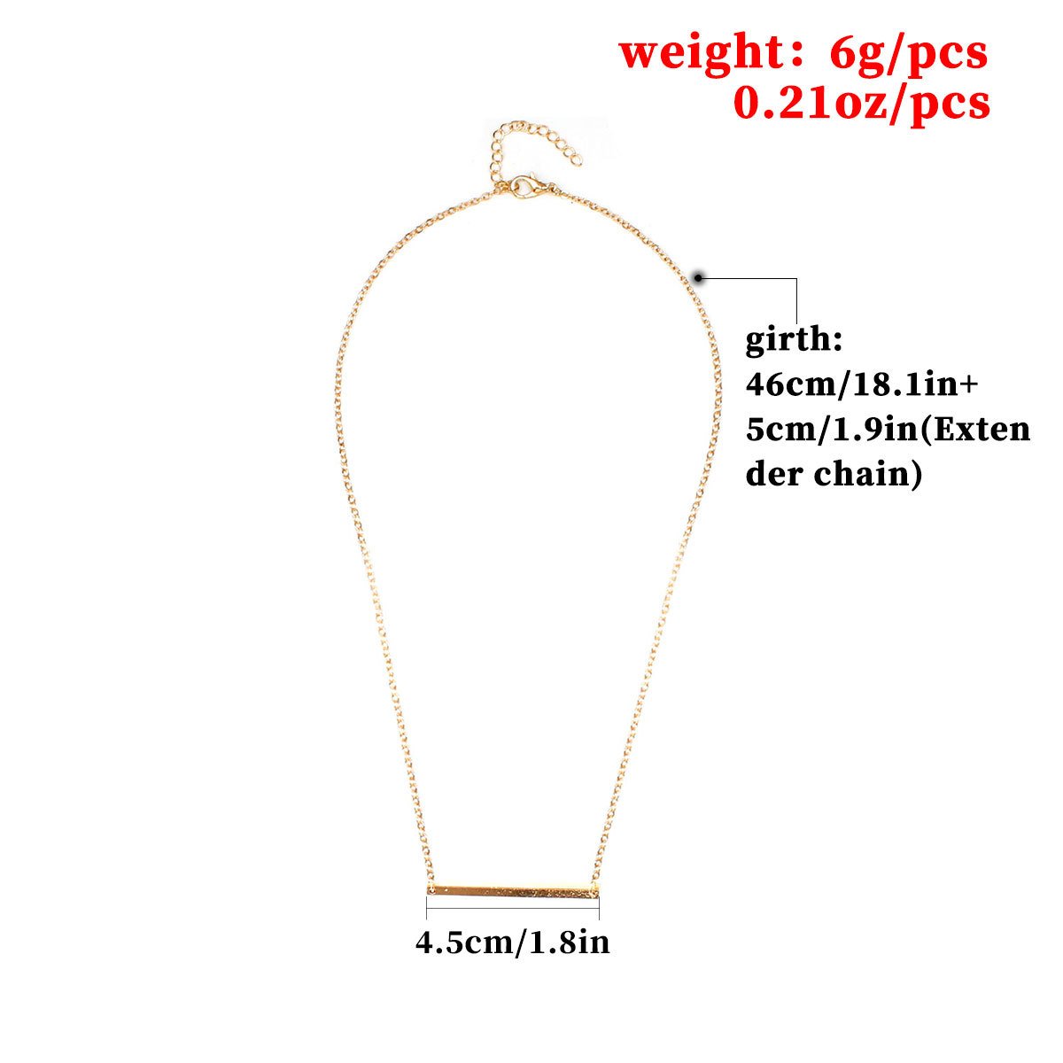 Item Jewelry Personality One Word Long Popular Necklace Female Simple Fashion Pendant