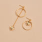Fashion Heart Earrings Female Tassel Long Asymmetrical Round Earrings Accessories
