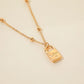 Jewelry Temperament Minor Frosted Crystal Beads Clavicle Necklace Creative Double Layered Love Lock Necklace