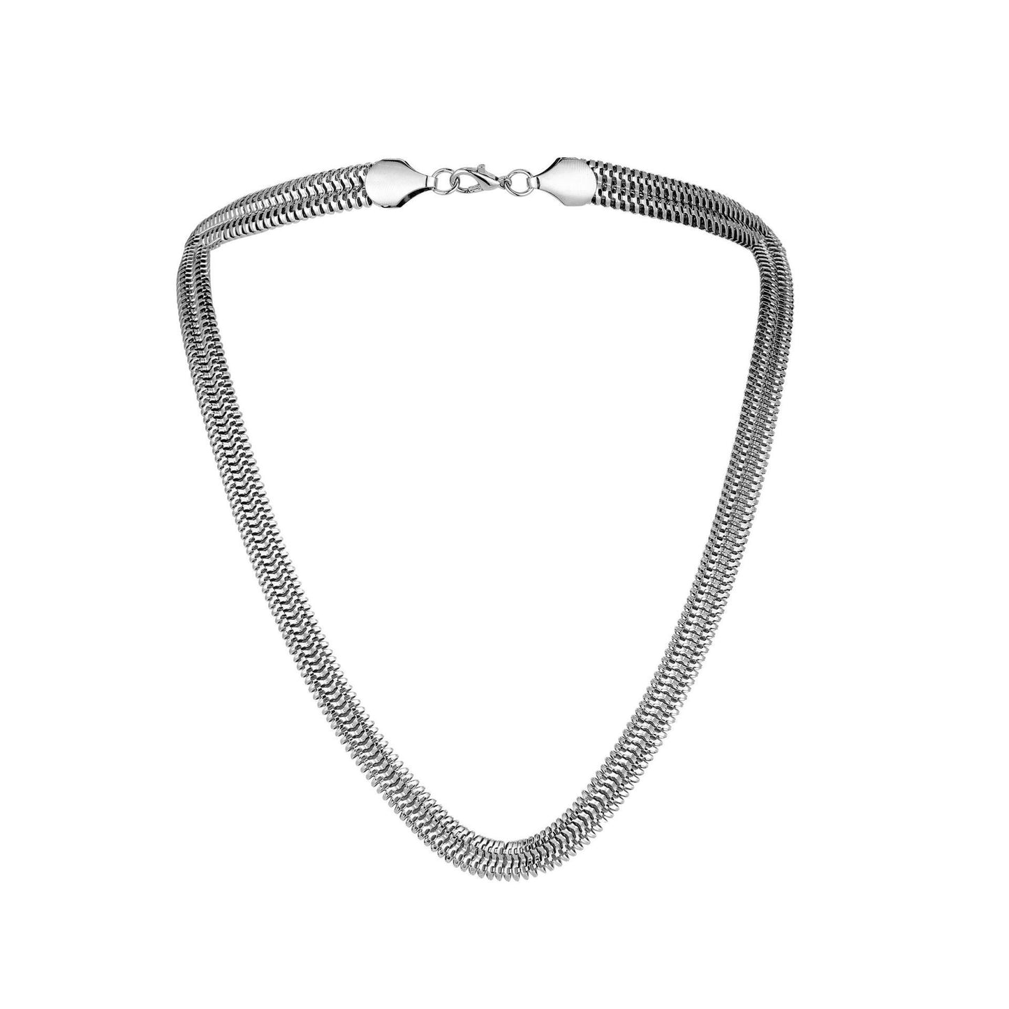 Fashion Snake Keel Silver Chain Simple Atmosphere Versatile Retro Punk Men's Trend Necklace