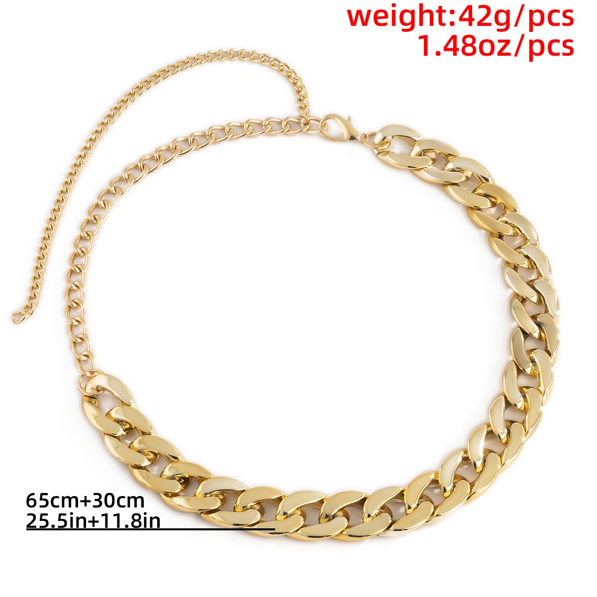 Jewelry Punk Hip Hop Exaggerated Body Chain Simple Single Layer Thick Chain Dress Accessories Waist Chain