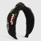F525 baroque light luxury yarn material knotted headband pearl rhinestone retro elegant colorful headband