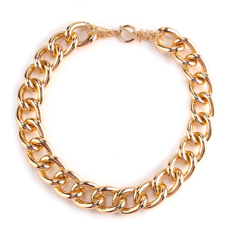 Creative Jewelry Fashion Simple Trend Geometric Clavicle Chain Exaggerated Aluminum Chain Necklace