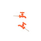 Trend personality exaggerated piercing faucet fluorescent color earrings