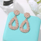 Pop Earrings Water Drop Embossed Bohemian Stud Earrings Punk Geometric Metal Earrings