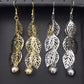 Indian Ethnic Hollow Tree Leaves String Beads Earrings Female Earrings Jewelry