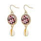 Jewelry Bohemian Colored Fish Scale Round Earrings Fashion Beach Fish Shell Ladies Earrings