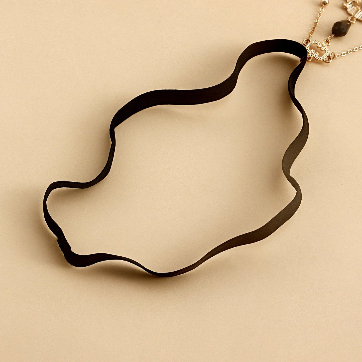 Jewelry ins elastic belt adjustment chain bat pendant black crystal leg chain female hot girl thigh chain