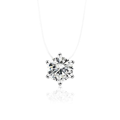 Temperament pendant multi-claw inlaid diamond zircon pendant necklace women's short simple collarbone chain