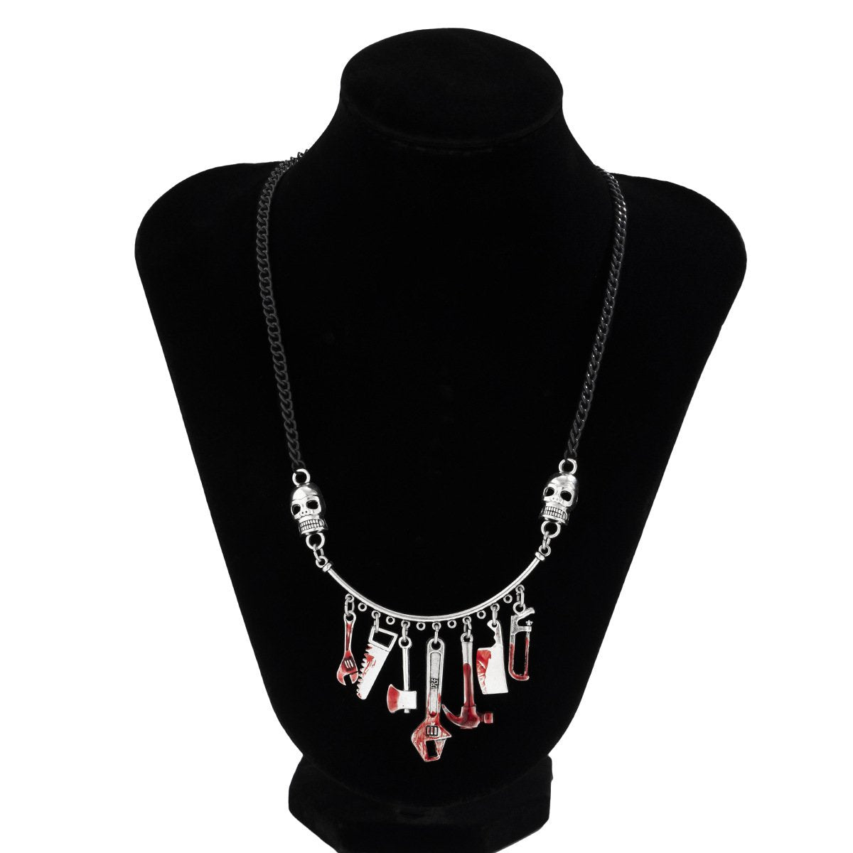 Jewelry Punk Gothic Oil Drop Dagger Necklace Female Halloween Funny Skull Tool Necklace