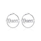 Personality exaggerated round letter earrings cold atmosphere queen queen earrings accessories