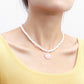 Jewelry Acrylic Pearl Beaded Necklace Devil's Eye Pendant Necklace Niche Short Style Jewelry
